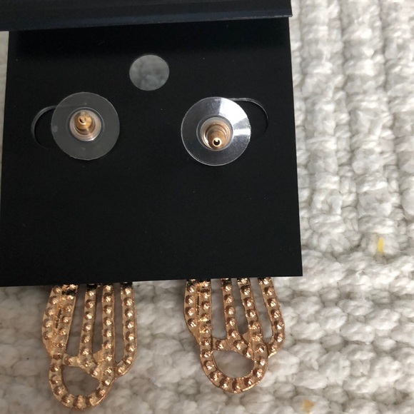 Saks Fifth Avenue Gold, Pearl and Crystal Drop Earrings - Picture 3 of 3